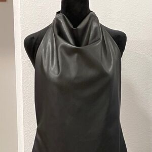 Leather Halter Dress